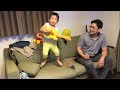 2歳9ヶ月の息子 大好きな「はみがきのうた」をアンパンマンギターを弾きながら熱唱♪