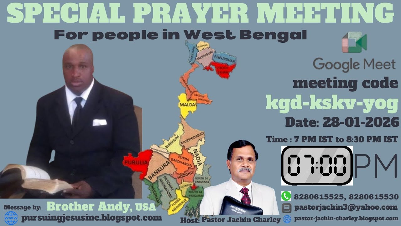 Brother Andy from USA shared the God's Word in a Special Prayer Meeting on 28 January, 2026