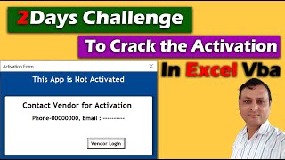 2 Days Challenge for Activation of Excel Vba Project Security screenshot 4