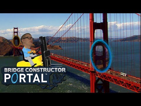 BYGGER BROAR MED PORTALER | Bridge Constructor Portal | #1