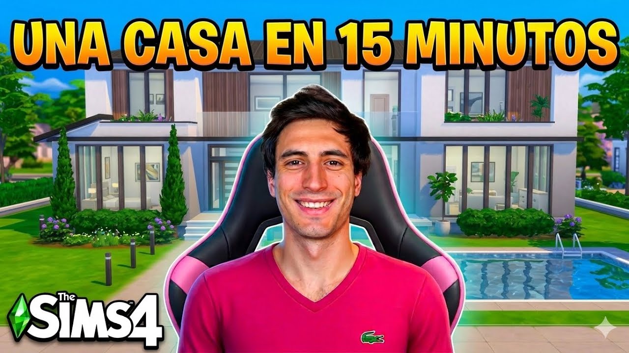 Haz una CASA en 15 MINUTOS en los Sims 4 - YouTube