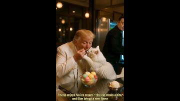 Cat Steals Trump’s Ice Cream - Elon Brings a Futuristic Flavor