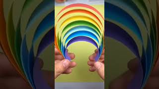 how to make paper rainbow 🌈#shorts #kidslearning #5minutecrafts #papercraft