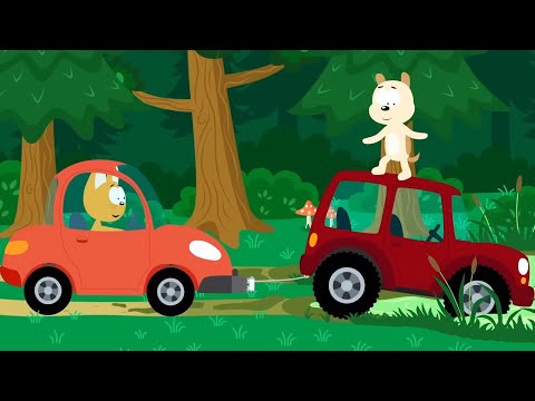 Котёнок и волшебный гараж - Лебёдка | Мультфильмы для детей про машинки