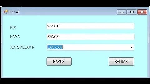 Membuat tombol hapus dan keluar di visual studio 2010 VB 1