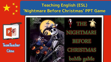Nightmare Before Christmas PPT Game in IWB Class Lesson Plan | TESOL
