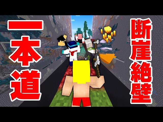 『断崖絶壁』の一本道を進んでエンドラ討伐！！【マイクラ】