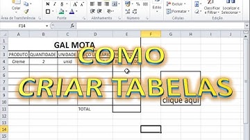 COMO CRIAR PLANILHAS NO EXCEL