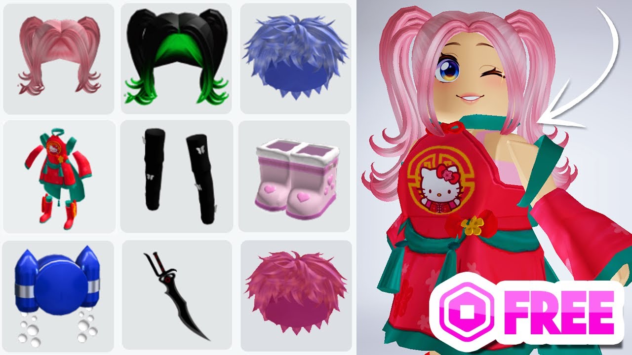 GET ALL 9 FREE HAIR + VALENTINE & LUNAR NEW YEAR ITEMS NOW 😵 ROBLOX ...
