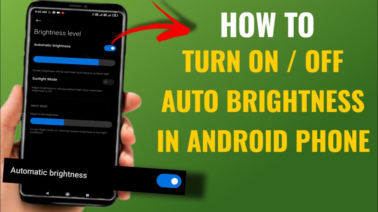 How To Turn On / Off Auto Brightness In Android Phone | English