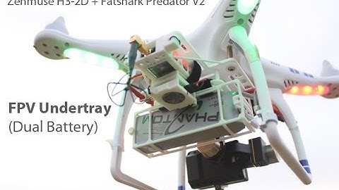DJI Phantom Zenmuse FPV Custom Undertray (Dual Battery) - Fatshark Zenmuse Mount