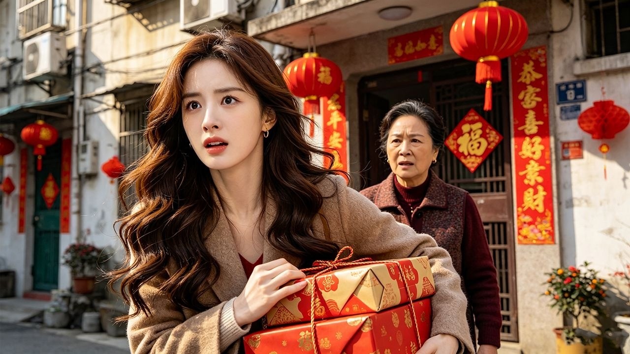 Haven't returned to my parents' home for five years, and on the second day of the Lunar New Year, I was stopped by my mother-in-law at the door! She repeatedly emphasized, "The reunion dinner must be neat and tidy...... The truth made me burst into tears on the spot! #短剧 #都市情感 #chinesedrama #热播短剧 #家庭悬疑 #反转爽剧