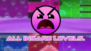 All insane levels (Geometry dash lite)