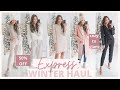 HUGE EXPRESS WINTER TRY ON HAUL | ALL 50% OFF ❄️ CUTEST winter cozy to glam outfits ✨