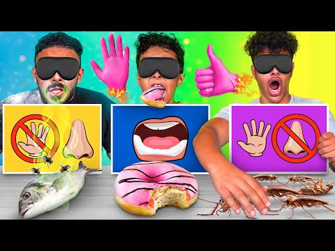 تحدي تذوق شم لمس لايفوتكم الرجل الضخم مات من الخوف