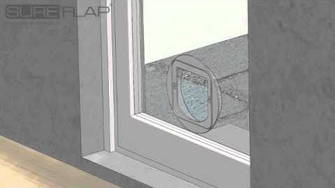 Installing the SureFlap Microchip Cat Flap in Glass Animation