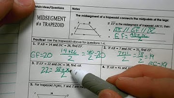 Midsegment of a Trapezoid Notes