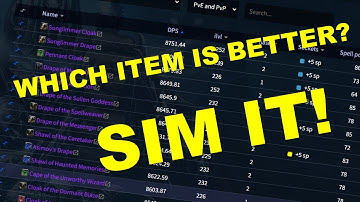 How to SIM your DPS and COMPARE ITEMS