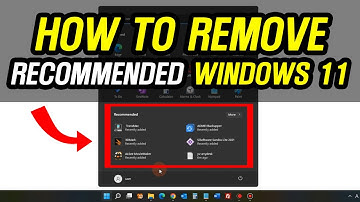 How to Remove "Recommended" in Windows 11 (Start Menu)