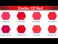 Shades of Red Color With Names | Red Color Shades With Their Name And Image #color #red #colours