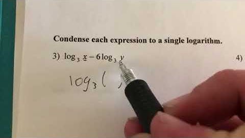 Condensing logs- subtracting