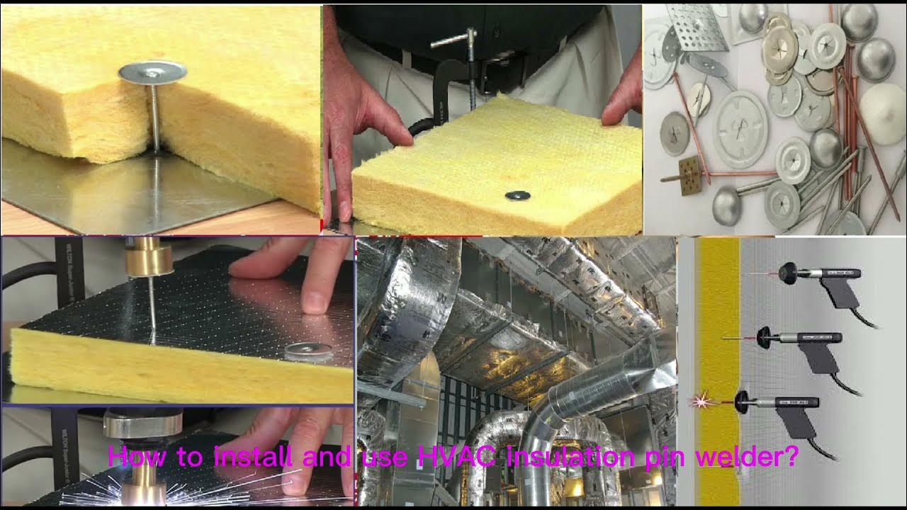 How to install and use HVAC insulation pin welder？CD insulation nail