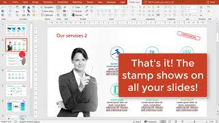 Stamps: how to add "Draft" or "Confidential" on all your slides