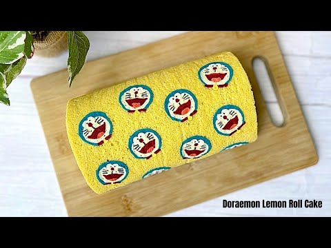 Doraemon Lemon Roll Cake เค้กโรลมะนาวโดเรม่อน