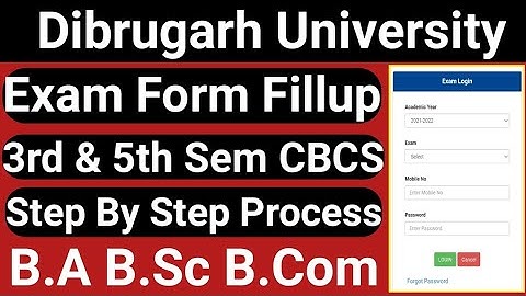 B.A B.Sc B.Com Exam Form Fillup Step By Step Process || 3rd Sem & 5th Sem Exam Form Fillup || DU