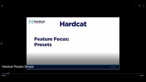 Hardcat V6 Feature Focus – User Definable Fields (presets) Simplified
