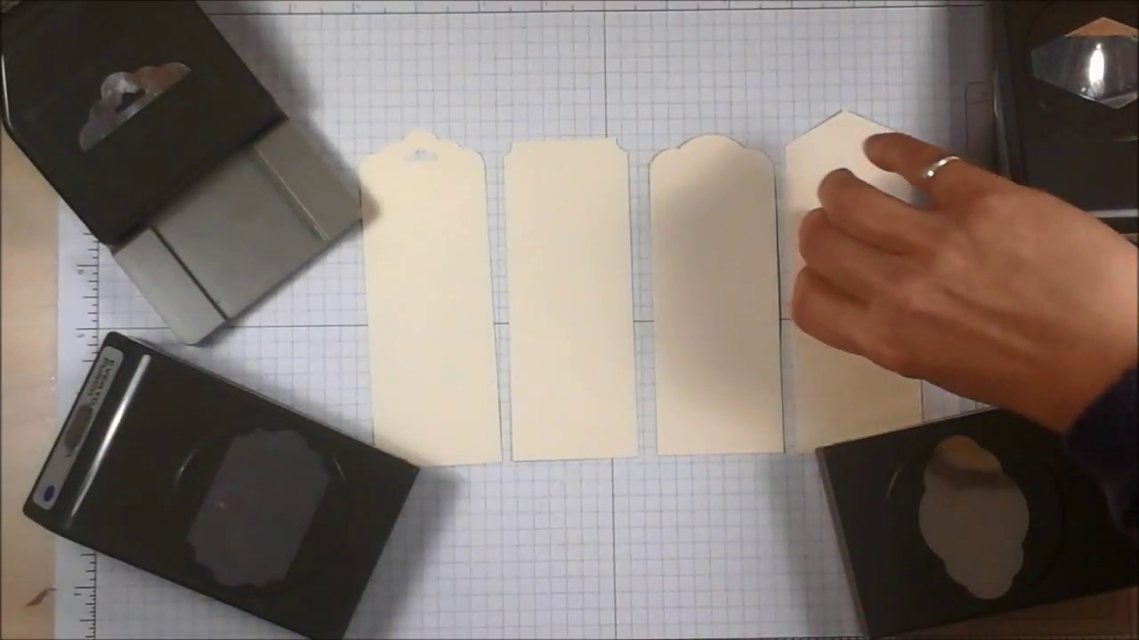 How to use punches to create shaped tag and bookmark tops YouTube