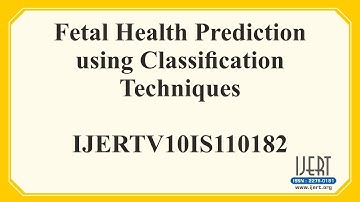 Fetal Health Prediction using Classification Techniques