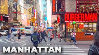 NYC Walk : Rockefeller Center, Singapore Hawker Center, Times Square & Hells Kitchen