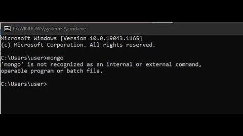 mongo is not recognized as an internal command | full repair in windows 11/10