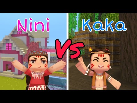 Video Mini World Animation Battle - Nini Vs Kaka BUILDING A... - YouTube