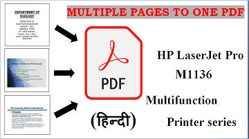 How to Scan Multiple Pages into One pdf. for Hp Laserjet Pro M1136 MFP | Scan more pages in one pdf.