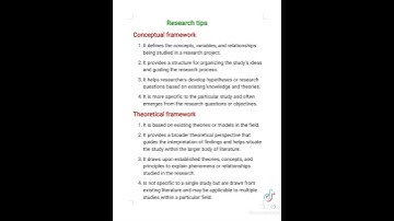 Differences between theoretical framework and conceptual framework