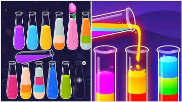 Water Sort Puzzle Gameplay 74, Android Games ios Walkthrough Simulator Think Brain