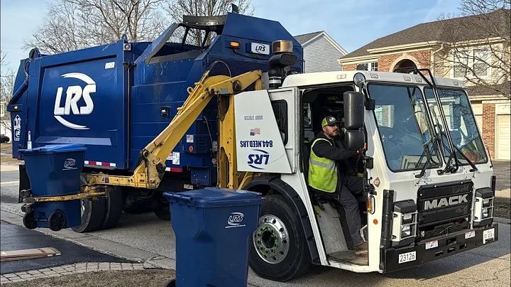LRS Mack LR Heil Python Side Loader Garbage Truck