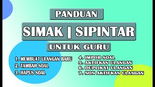 PANDUAN SIMAK | SIPINTAR UNTUK GURU SMAN 37 JAKARTA