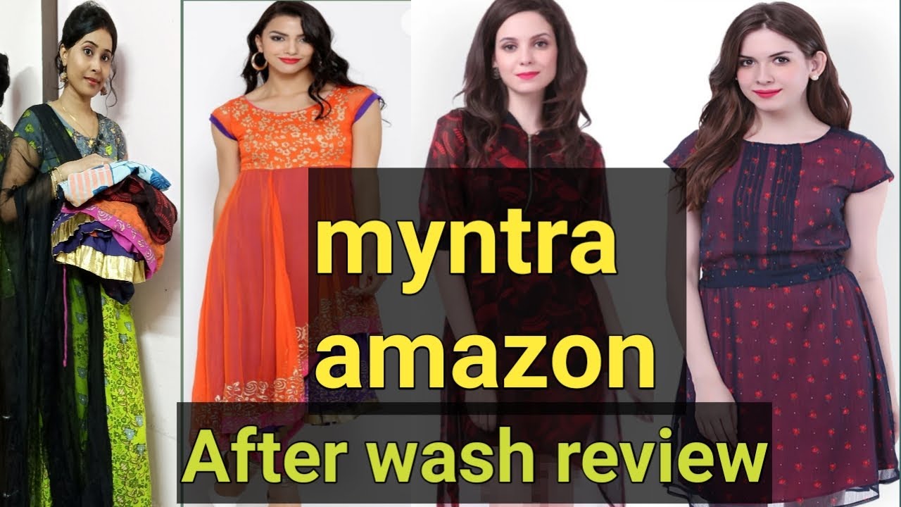 Myntra kurtas and dress After wash reviewAmazon after wash kurti