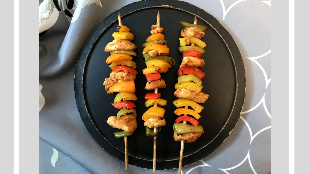 CHICKEN and Bell Peppers KABOBS YouTube