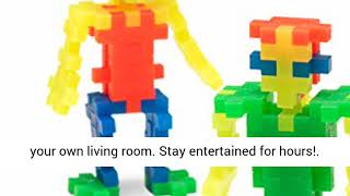 PLUS PLUS Open Play Set 7,000 Piece in Storage Tub Basic, Neon, & Pastel Color Mix Construct