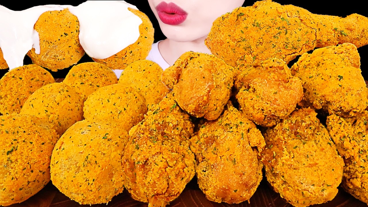 ASMR MUKBANG｜BBURINKLE FRIED CHICKEN, CHEESE BALL 뿌링클 치킨, 치즈볼 먹방
