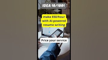 Idea 10/1001: make $50/hour with AI-powered resume writing