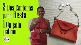 2 DOS CARTERAS PARA FIESTA - 1 UN SOLO PATRÓN 👛👗