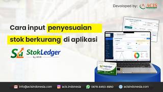 Cara Input Penyesuaian Stok Berkurang di StokLedge