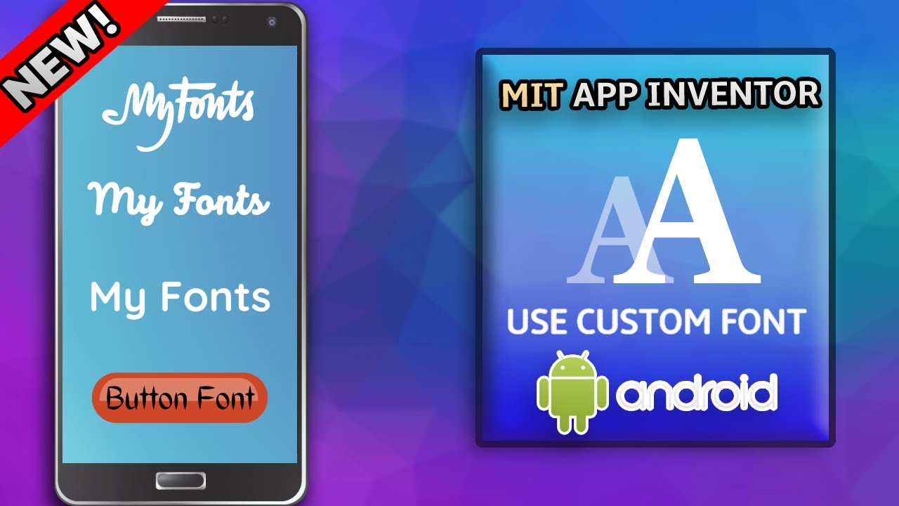 MyFonts → use your own custom fonts (a modified version of @Ken's YourFont  extension) - Extensions - MIT App Inventor Community