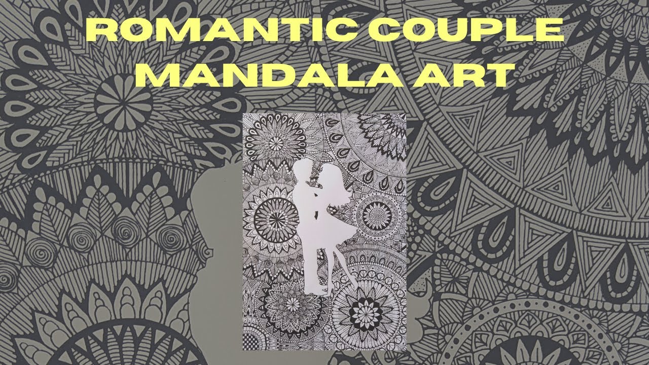 Romantic couple mandala art | Step by step mandala drawing