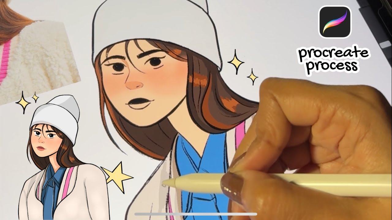 My complete digital drawing process on procreate #shorts #art #drawing ...